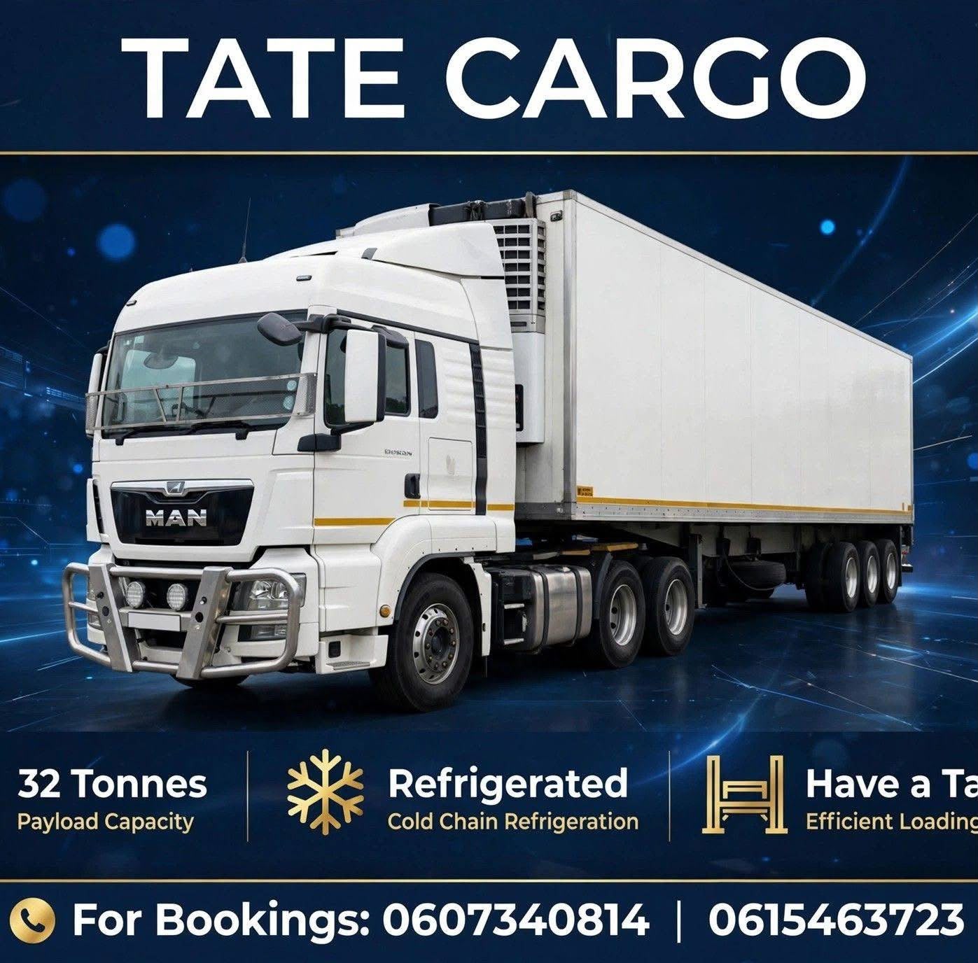 Refrigerated transport truck